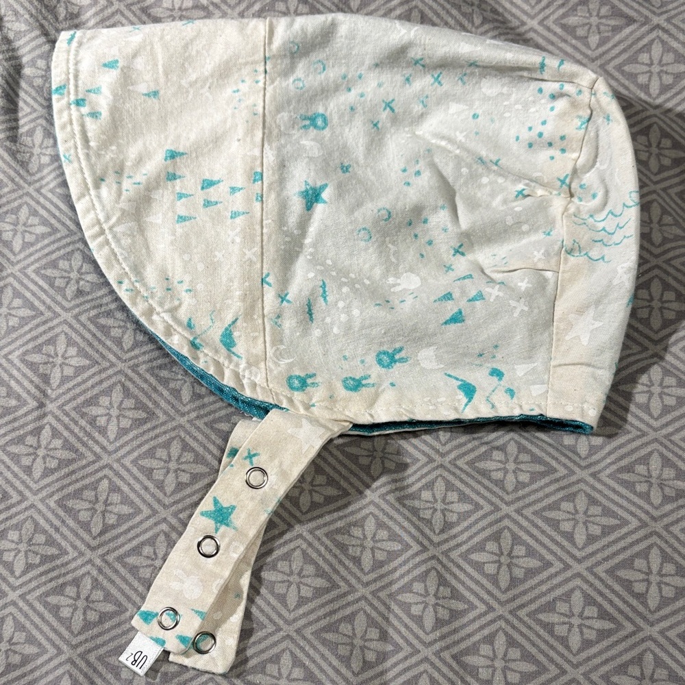 Urban baby bonnet reversible organic cotton. Maybe size 12 mos?
